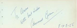 Edmund Gwenn autograph