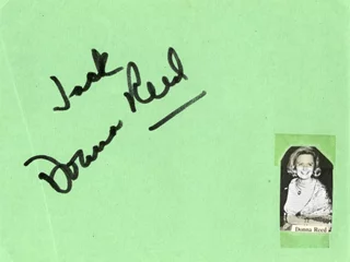 Donna Reed autograph