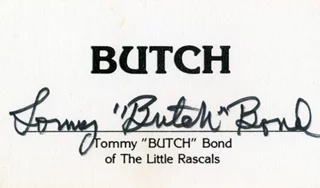 Tommy 'Butch' Bond autograph