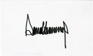 Donald Trump autograph