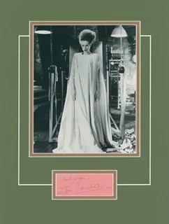 Elsa Lanchester autograph