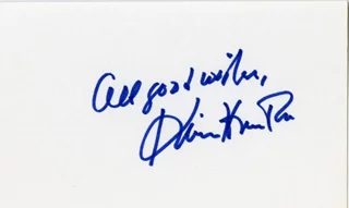 Kim Hunter autograph