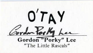 Gordon 'Porky' Lee autograph