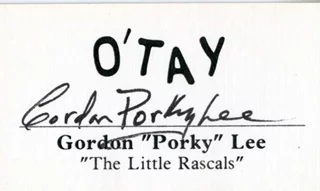 Gordon 'Porky' Lee autograph