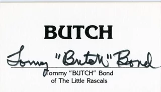 Tommy 'Butch' Bond autograph