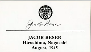 Jacob Beser autograph