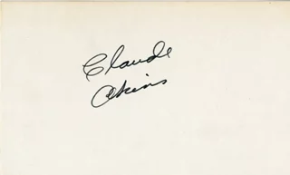 Claude Akins autograph