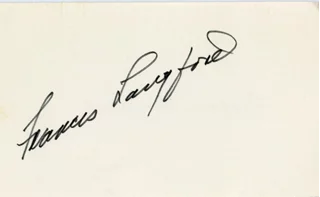Frances Langford autograph