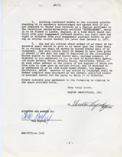 Tom Bosley autograph