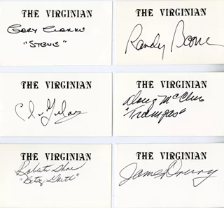 The Virginian autograph