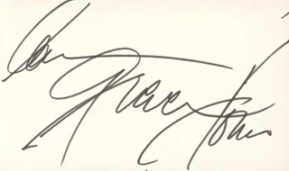 Grace Jones autograph