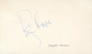 Roger Moore autograph