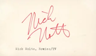 Nick Nolte autograph