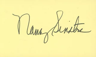 Nancy Sinatra autograph