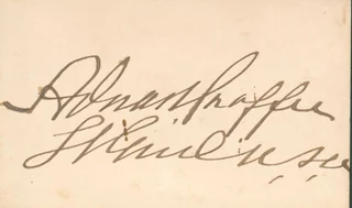 Adna Chaffee autograph