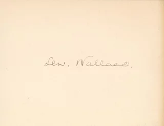 Lew Wallace autograph