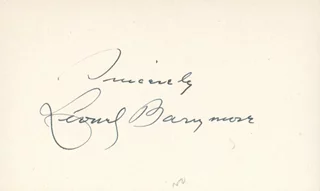Lionel Barrymore autograph