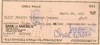 Chill Wills autograph