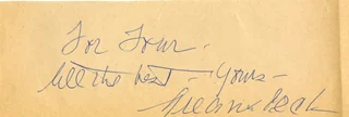 Gregory Peck autograph