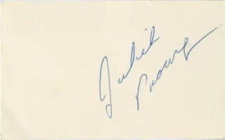 Juliet Prowse autograph