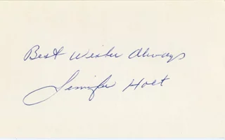 Jennifer Holt autograph