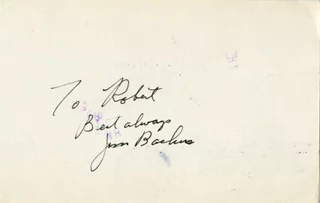 Jim Backus autograph