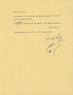 Frank Capra autograph