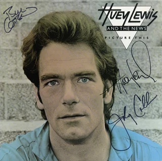 Huey Lewis and The News autograph