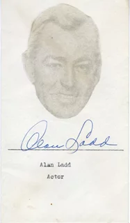 Alan Ladd autograph