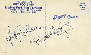 Bob Hope and Jerry Colonna autograph