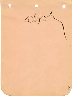 Al Jolson autograph