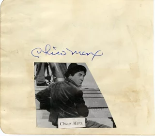 Chico Marx autograph