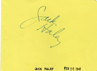 Jack Haley autograph