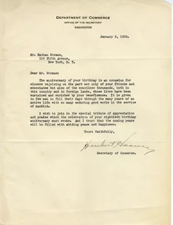 Herbert Hoover autograph