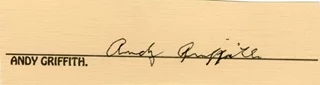 Andy Griffith autograph
