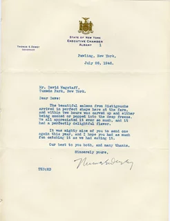 Thomas E. Dewey autograph