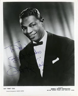 Nat King Cole autograph