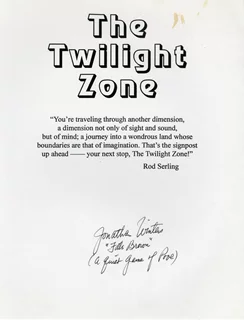 Jonathan Winters autograph