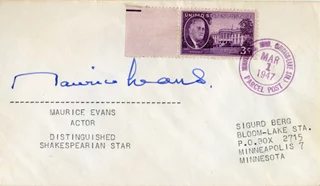 Maurice Evans autograph