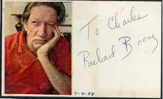 Richard Boone autograph
