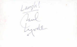 Paul Lynde autograph