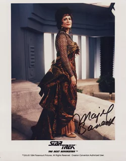 Majel Barrett autograph