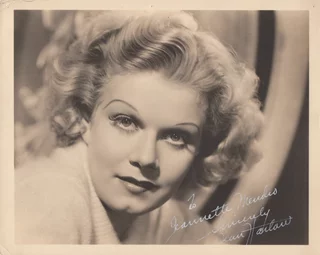 Jean Harlow autograph