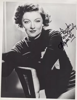 Myrna Loy autograph