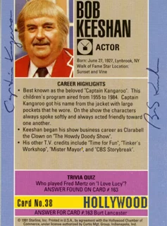 Captain Kangaroo autograph