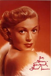 Lana Turner autograph