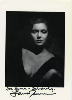 Lana Turner autograph