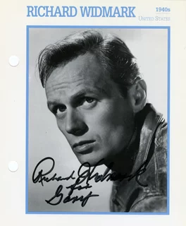 Richard Widmark autograph