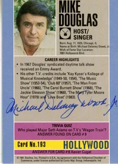Mike Douglas autograph