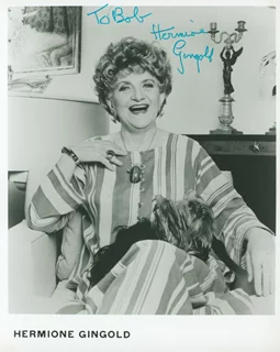 Hermione Gingold autograph